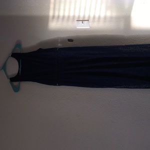 Long navy blue dress